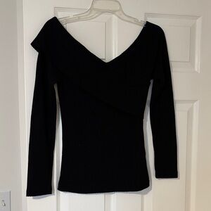 Elegant Black Off-Shoulder Sweater